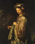 REMBRANDT Harmenszoon van Rijn Saskia as Flora oil painting picture wholesale